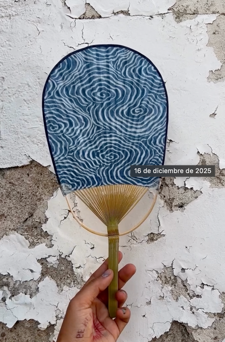 INDIGO-DYED FANS BY MALATALIA