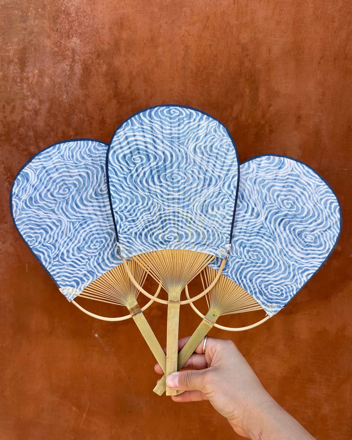INDIGO-DYED FANS BY MALATALIA